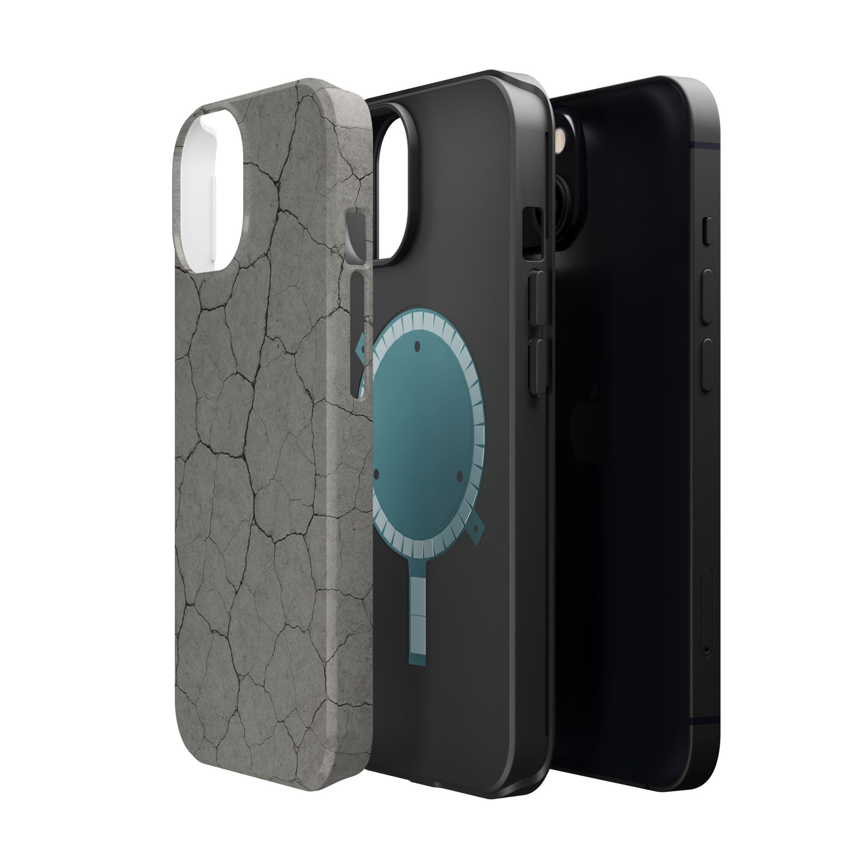 Cracked Concrete Texture iPhone Case with MagSafe compatibility  Shamo's