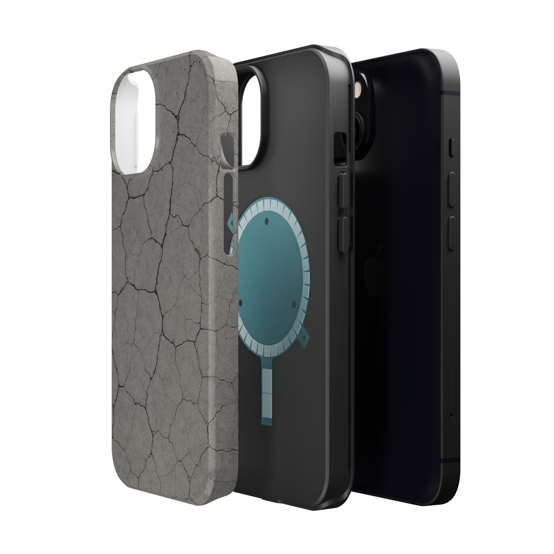 Cracked Concrete Texture iPhone Case with MagSafe compatibility  Shamo's