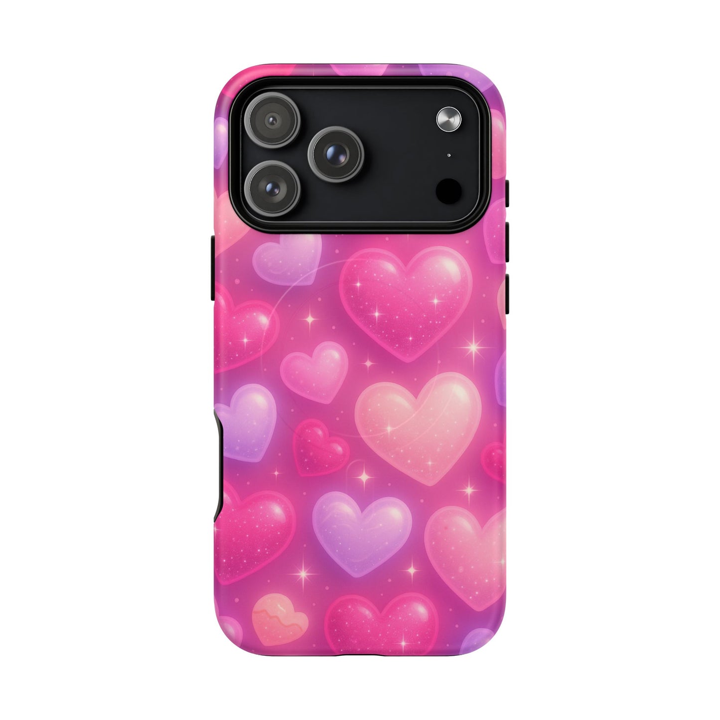 Glitter Hearts Cases for iPhones with MagSafe
