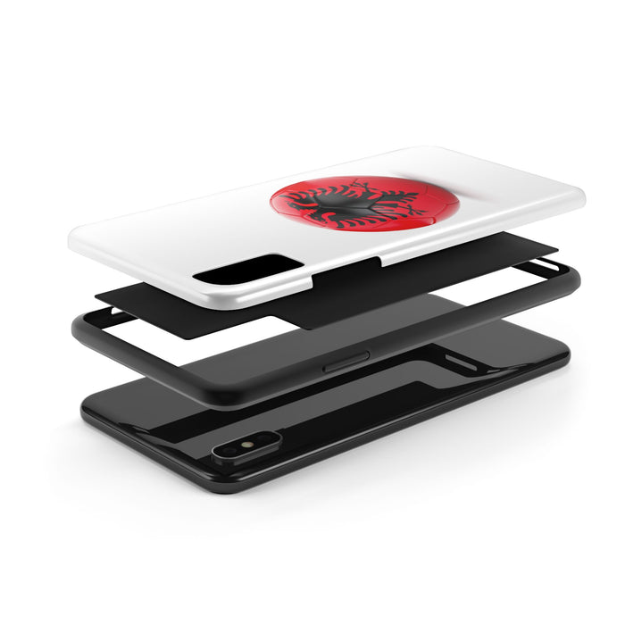 Tough Phone Cases with Albanian soccer flag