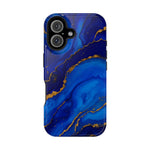 Blue Gold Marble Phone Case  Shamo's iPhone 16 / Glossy / Without gift packaging