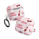 AirPods Case — 'Like a Boss' Pink Cosmetic Pattern Protective Case