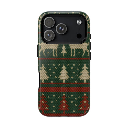 Holiday Knit Reindeer MagSafe Tough iPhone Case