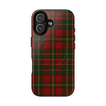 Plaid Holiday iPhone Case — Red & Green Tartan (MagSafe compatible)