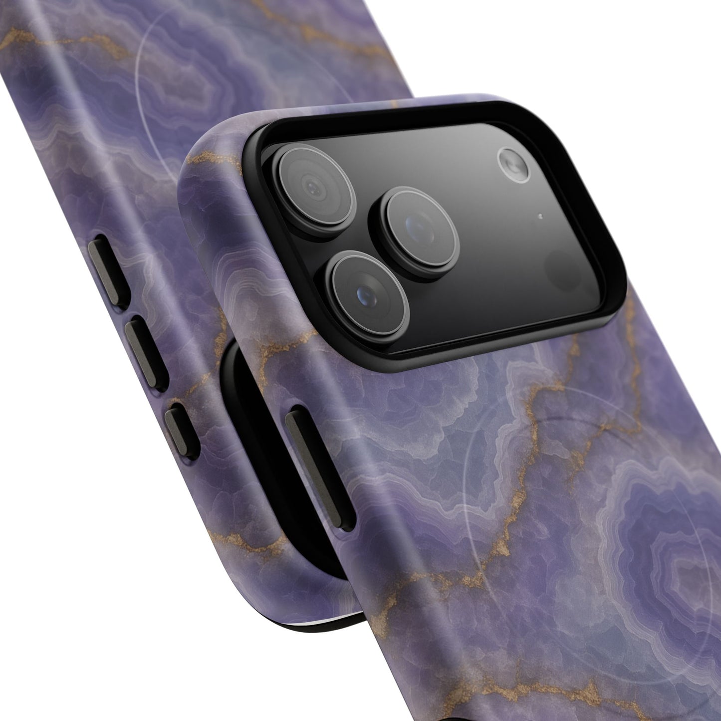 Purple Agate Marble iPhone Case with MagSafe