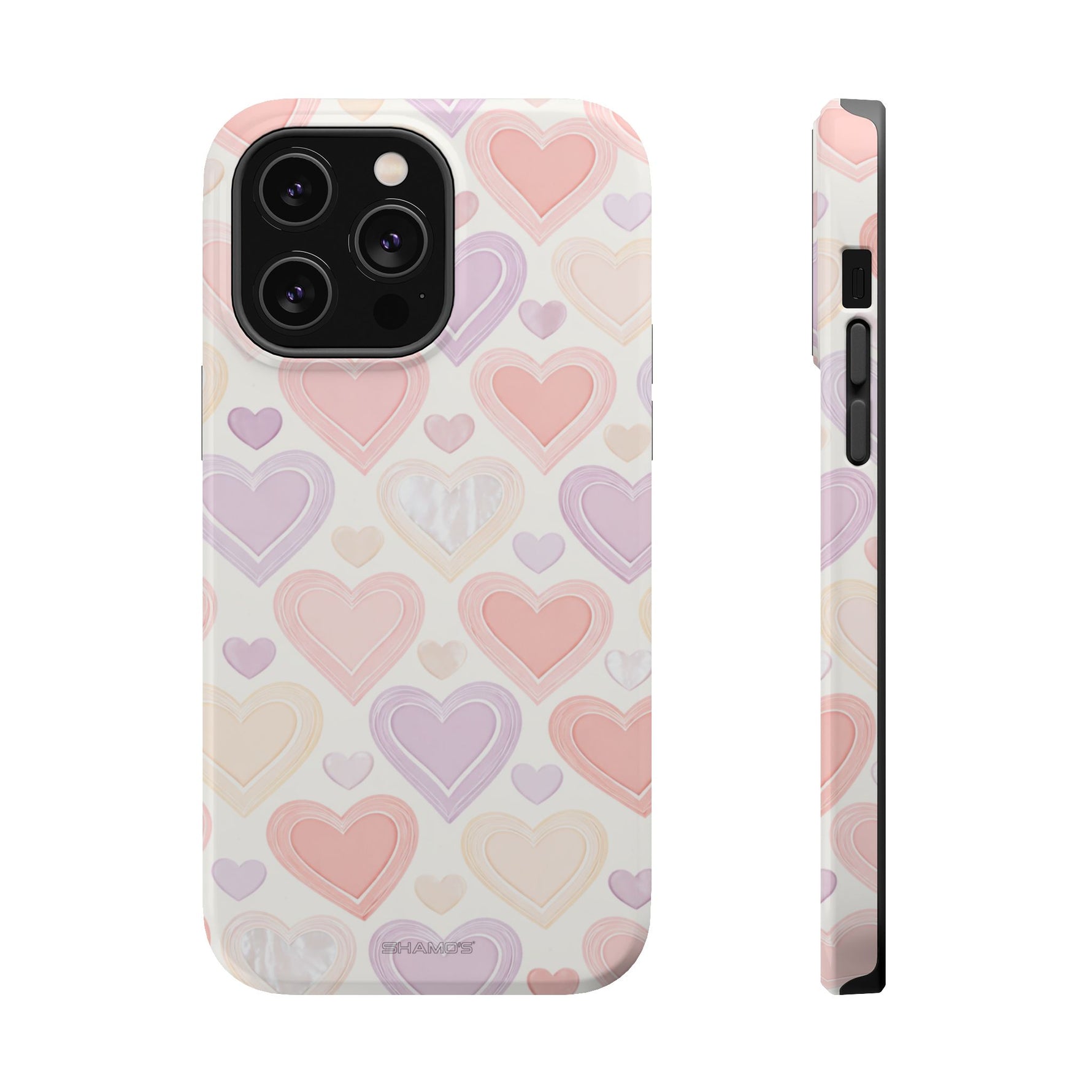 Pastel Heart Love MagSafe Impact-Resistant iPhone Case