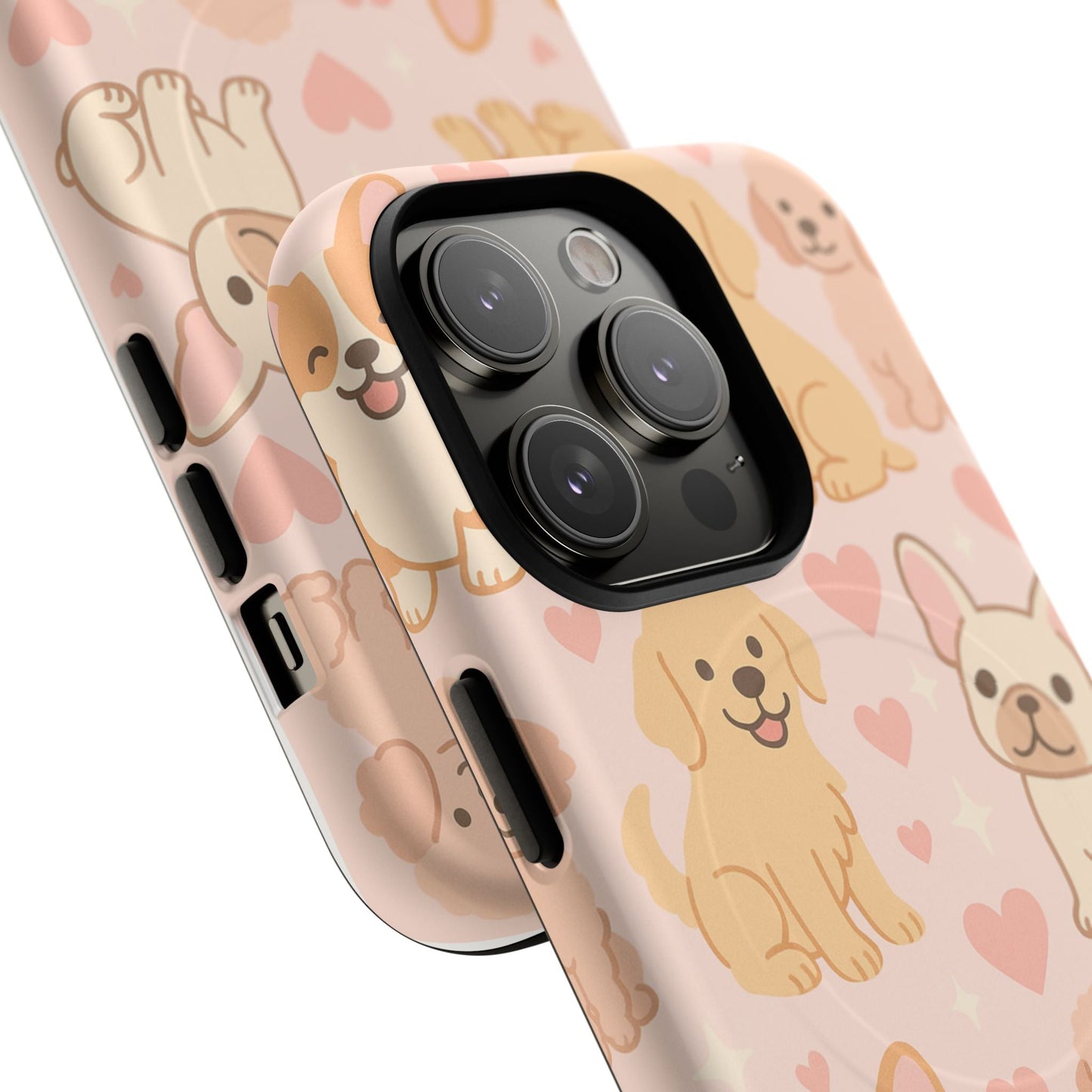 Puppies & Hearts iPhone Case compatible with MagSafe