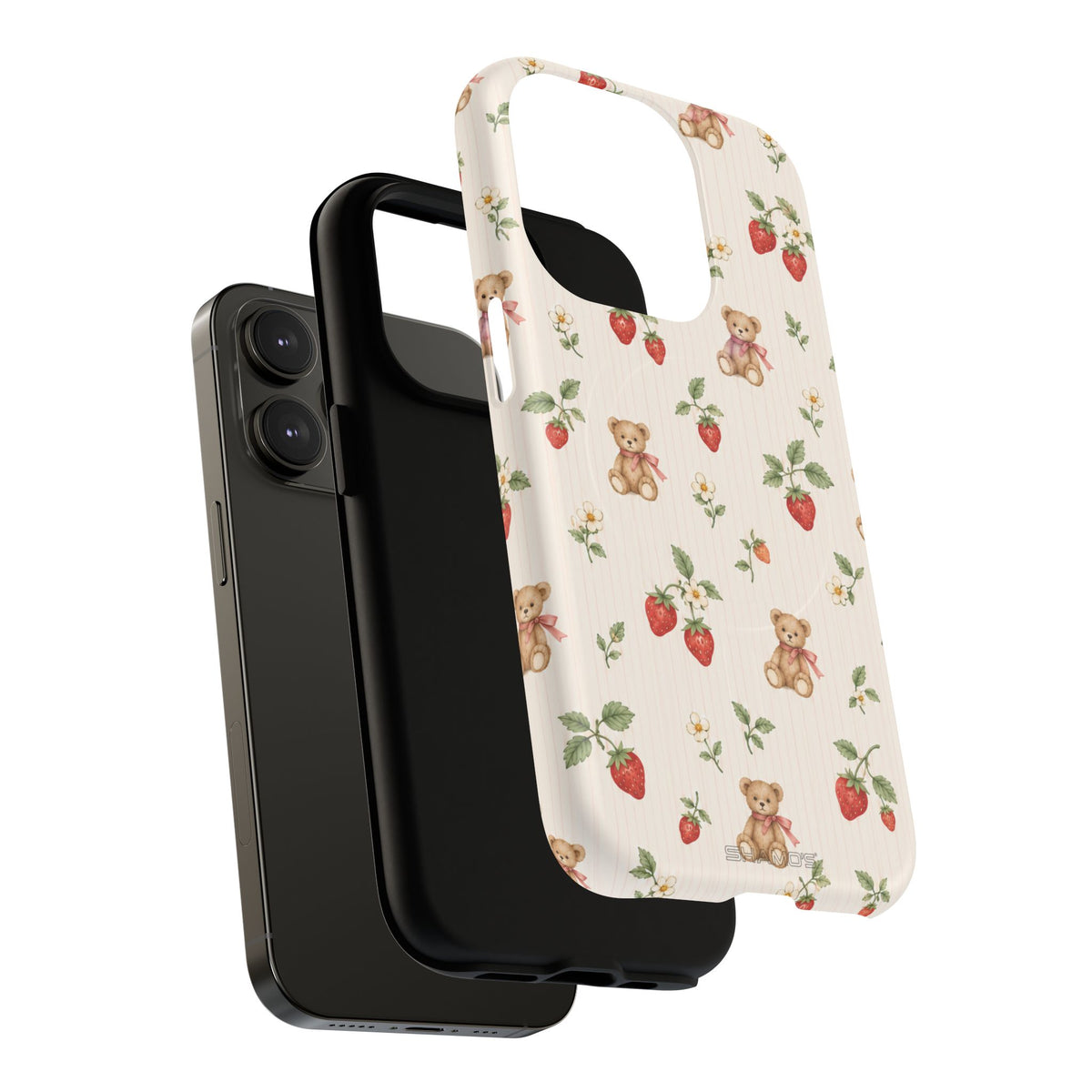 Strawberry Teddy iPhone Case with MagSafe
