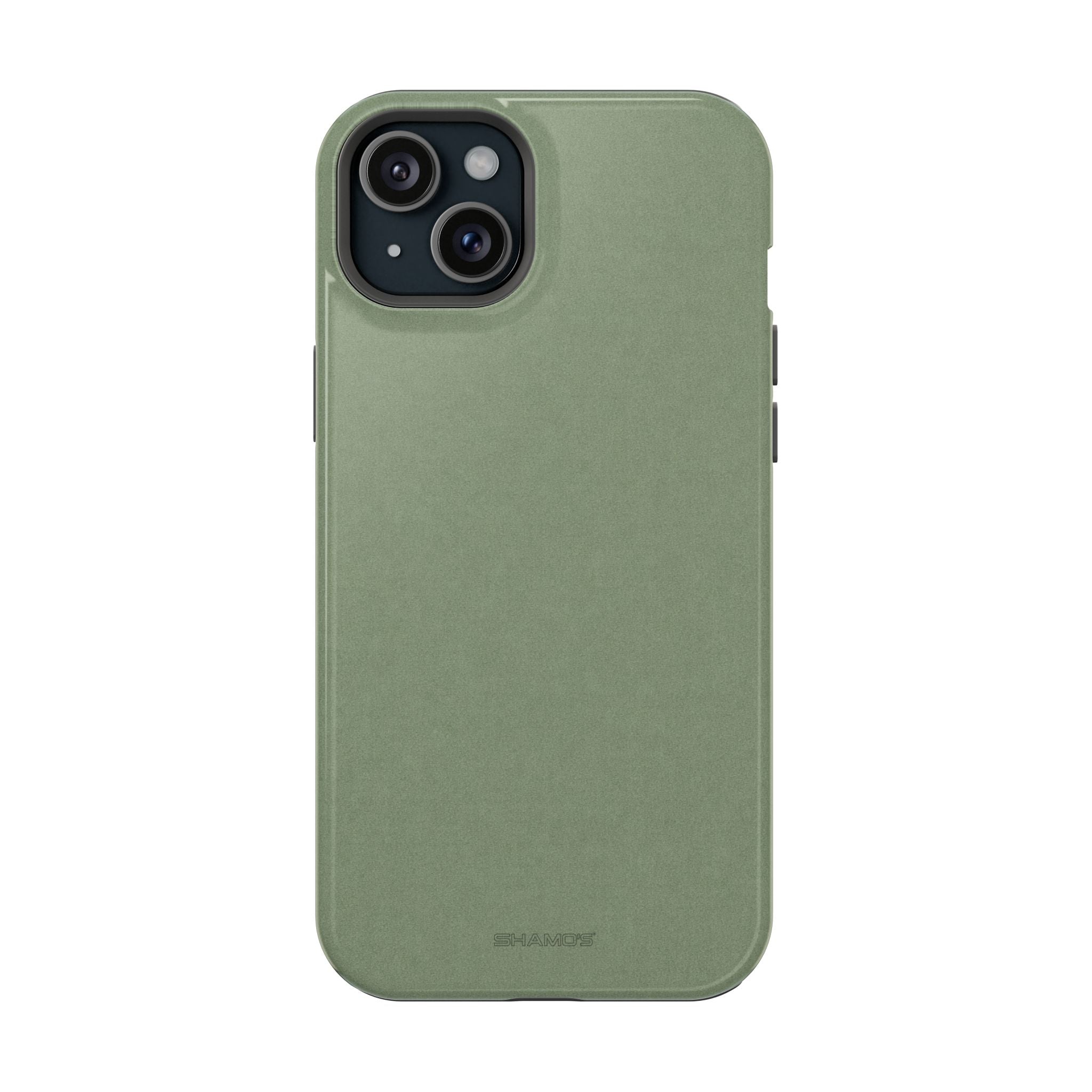 Olive Green MagSafe Compatible Impact-Resistant iPhone Case - iPhone 15 Plus / Glossy - Shamo's