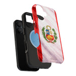 Peru Flag Magnetic Impact-Resistant Phone Case, Protective Patriotic Design, MagSafe Compatible - iPhone 17 / Glossy - Shamo's