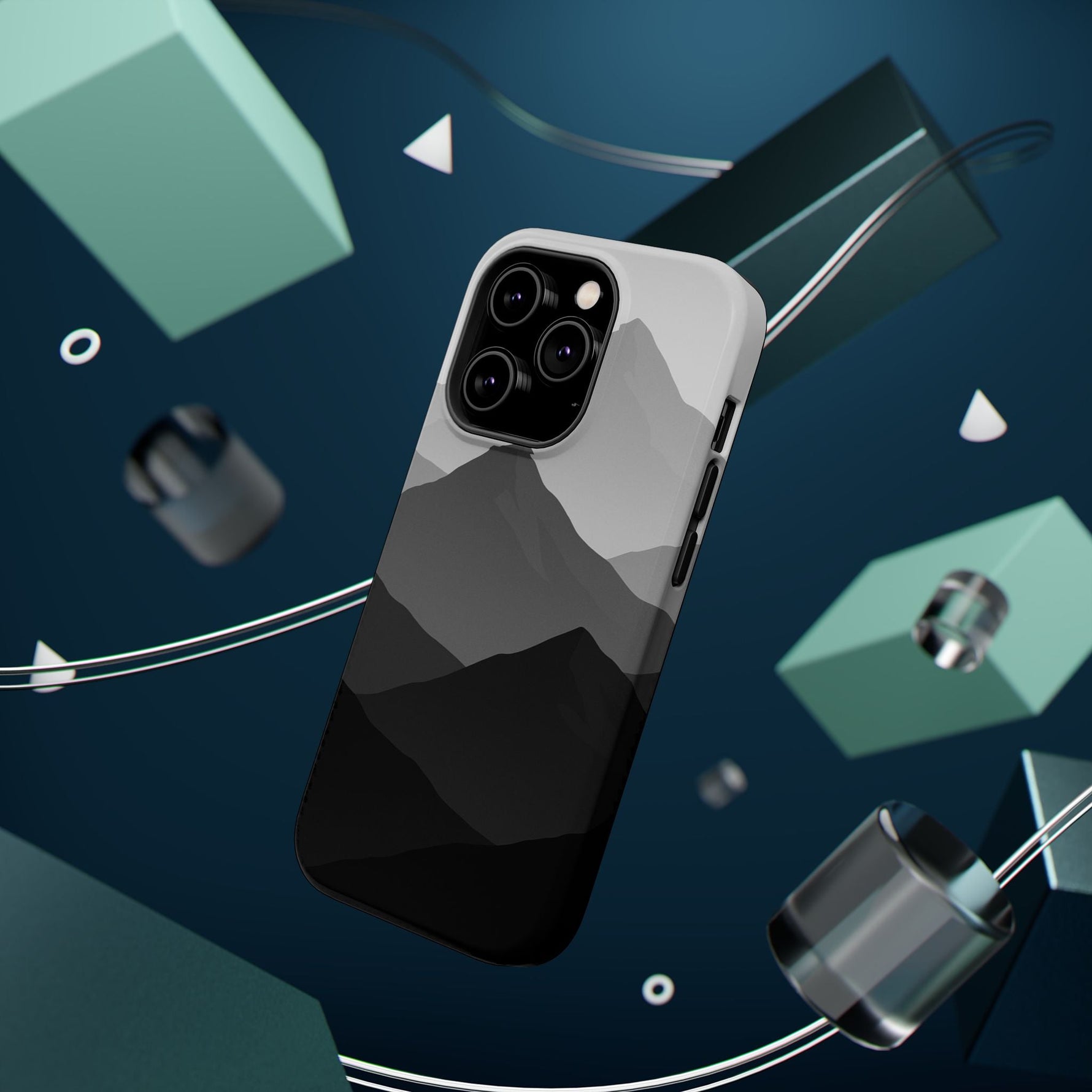 Monochrome Mountain Design iPhone Case | MagSafe  Shamo's