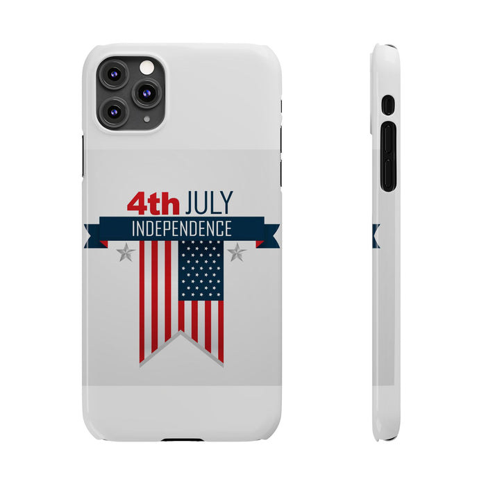 Slim Phone Cases with 4th of July writitng