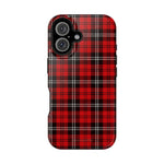 Funda para iPhone resistente a impactos con cuadros escoceses rojos | Compatibilidad con MagSafe