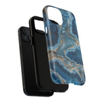 Blue Agate Marble iPhone Case —with MagSafe - Shamo's