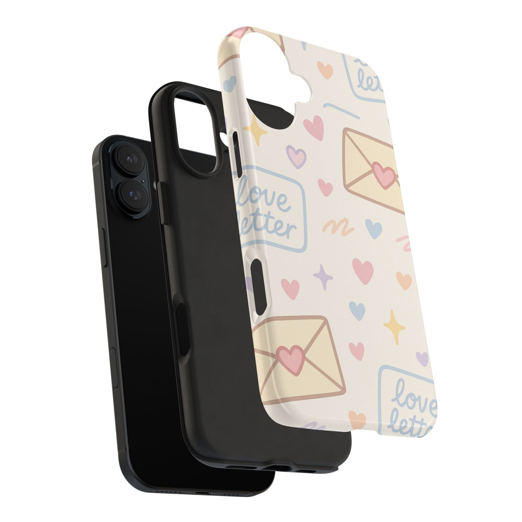 Pastel Love Letter Hearts Impact Phone Case  Shamo's