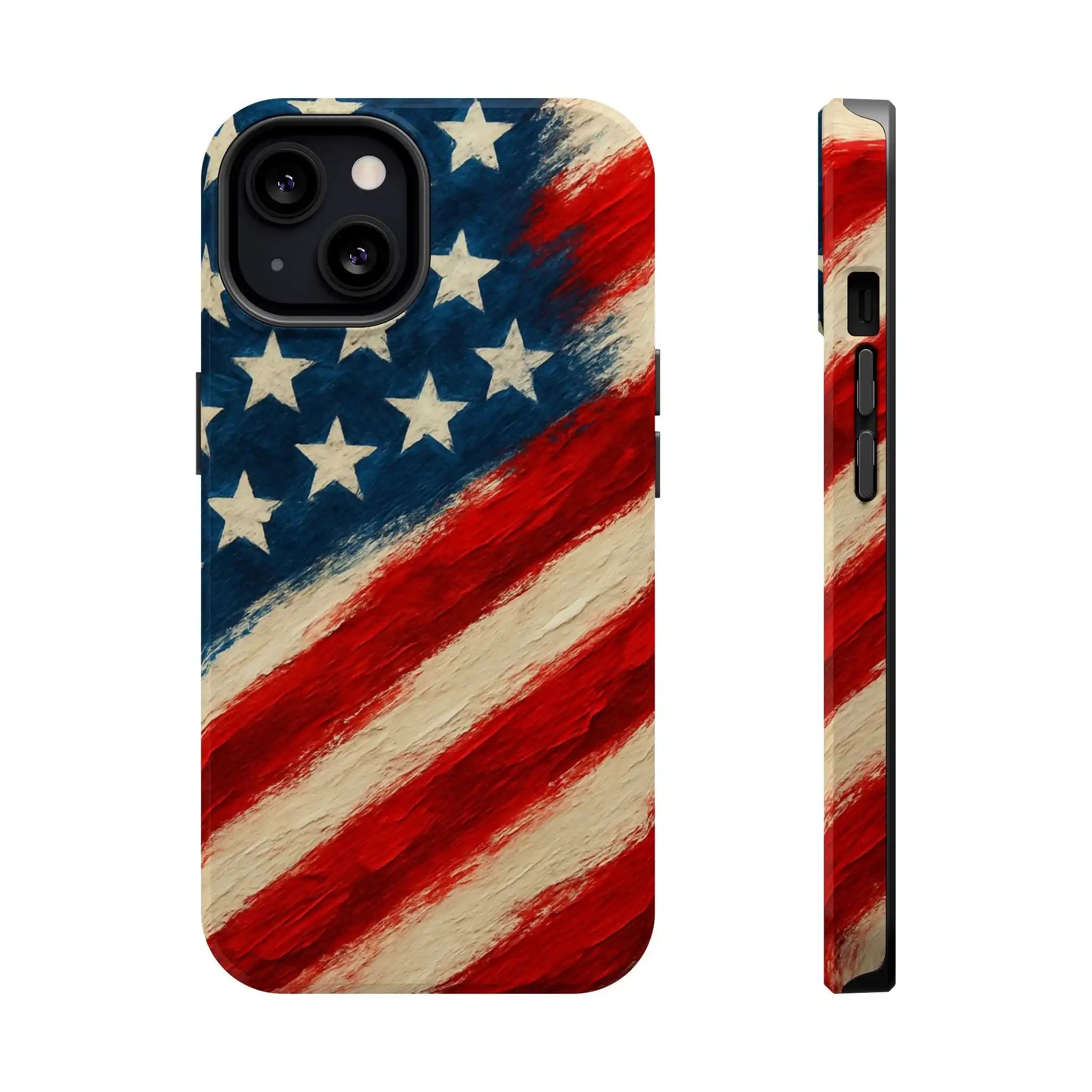 American Flag Tough Phone Case: Show Your Patriotism in Style  Shamo's iPhone 13 / Glossy
