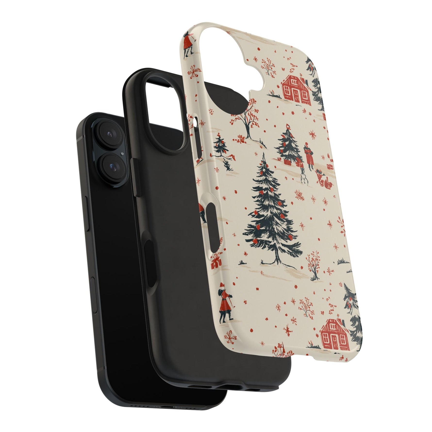 Winter Village Holiday Tough iPhone Case — Vintage Holidays & Snow Scene  Shamo's
