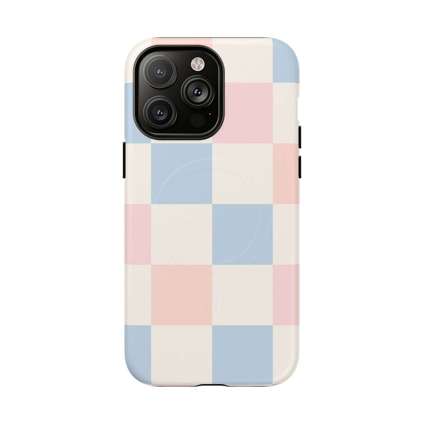 Pastel Checkerboard Pattern iPhone Cases - MagSafe