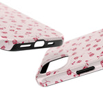 Pink Rose Pattern Tough Phone Case — Impact-Resistant Protective Cover