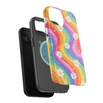 Rainbow Daisy Magnetic Impact-Resistant Phone Case with MagSafe Compatibility - iPhone 17 / Glossy - Shamo's