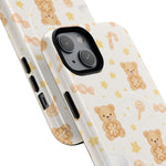 Beige Teddy Bear on Clouds iPhone Case with MagSafe
