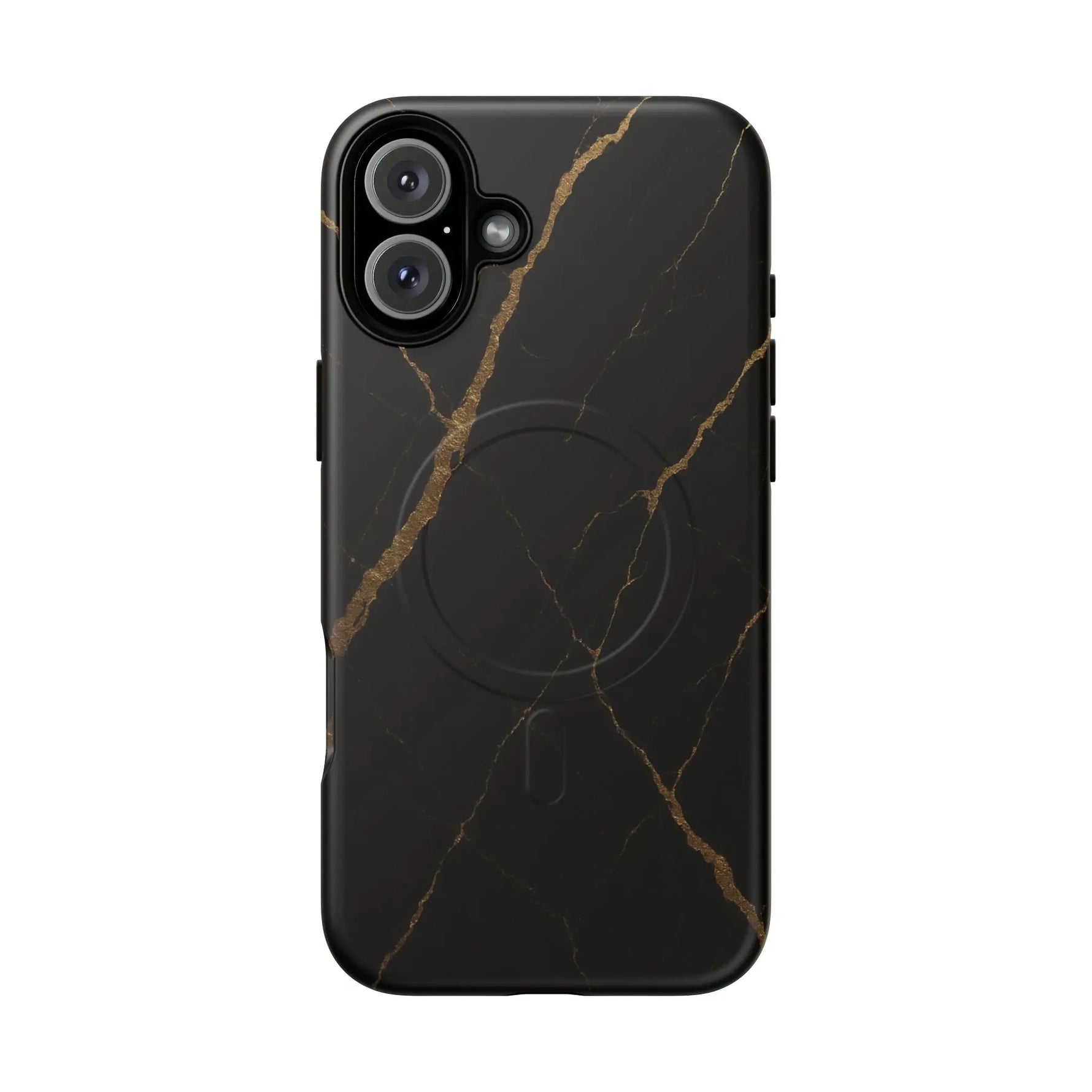 Black & Gold Marble iPhone Case with MagSafe - Shamo's
