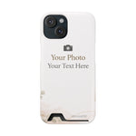 Funda para teléfono personalizable con tarjetero | Añade tu propia foto y texto