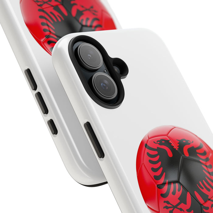 Tough Phone Cases with Albanian soccer flag