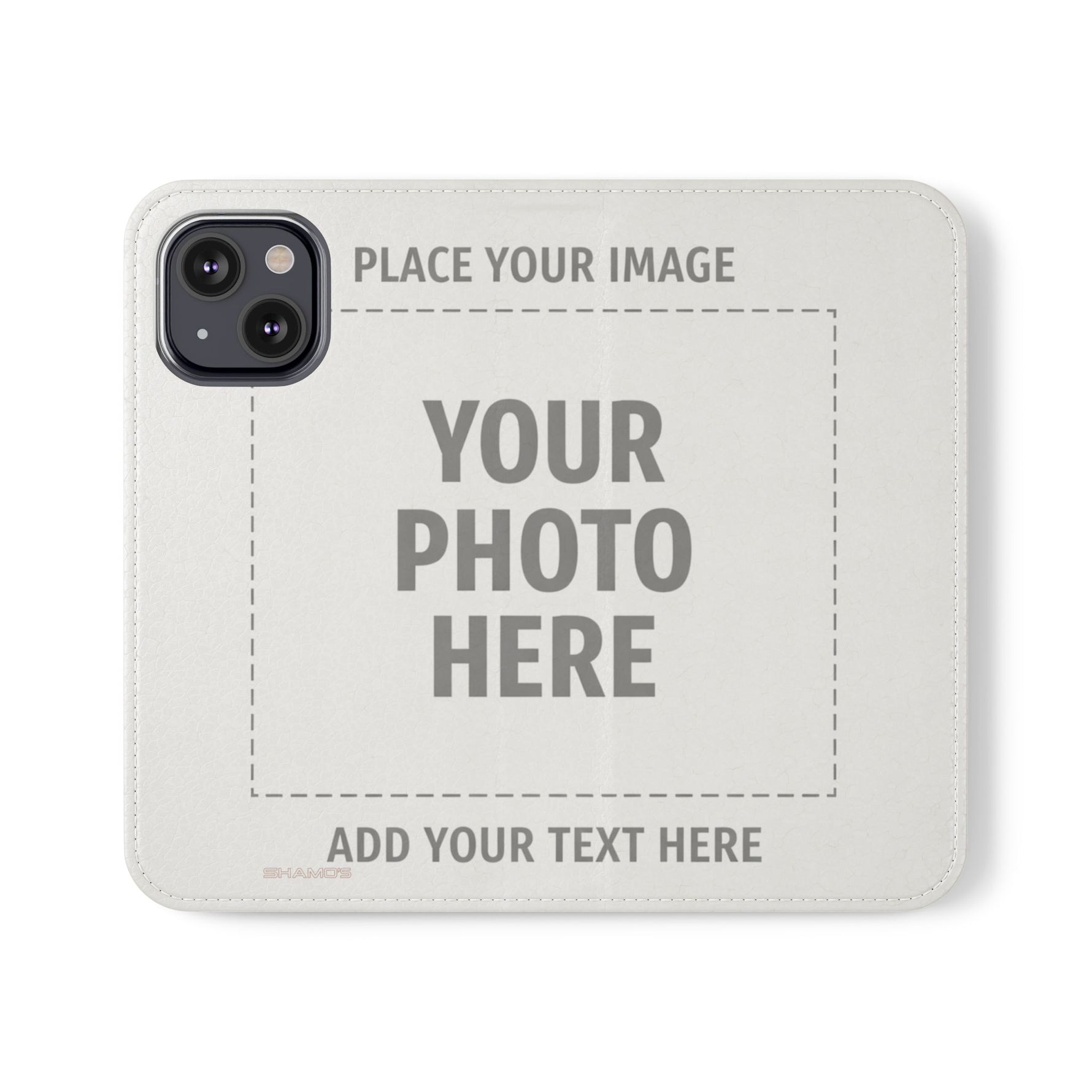 Personalized Flip Wallet Phone Case – Custom Photo & Text Wallet Cover