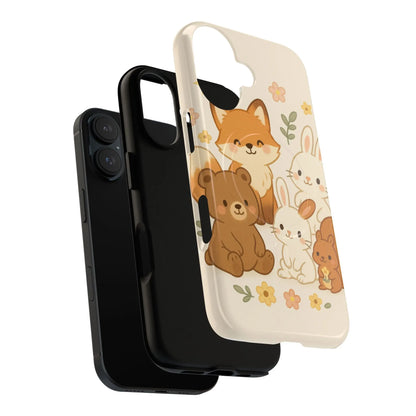 Forest Friends iPhone Case — Fox, Bear & Bunny Design. with MagSafe  Shamo's