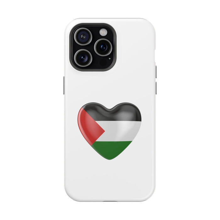 MagSafe Tough Cases with Palestinian flag in heart shape