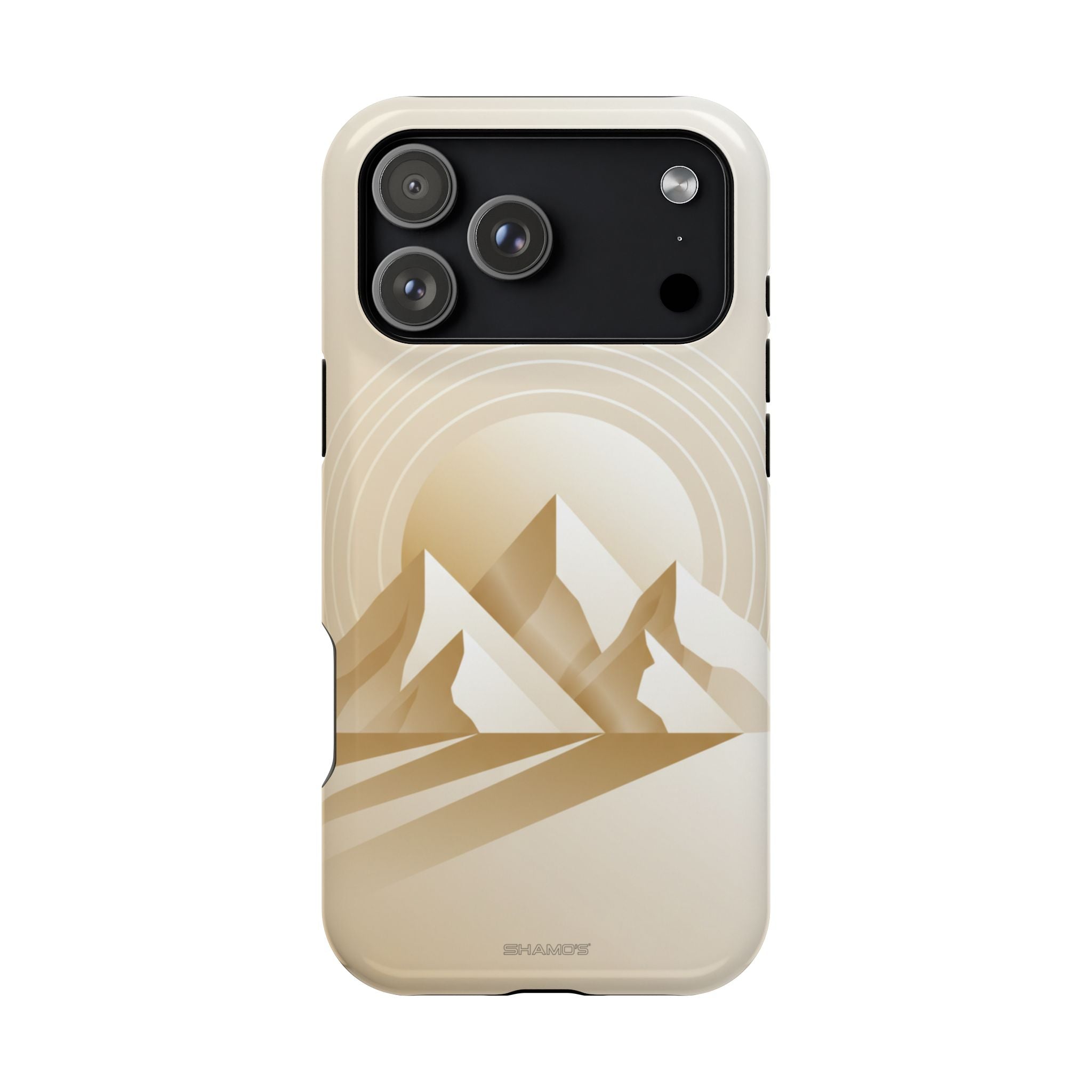 Minimalist Mountain Abstract Landscape iPhone Case with MagSafe Compatibility