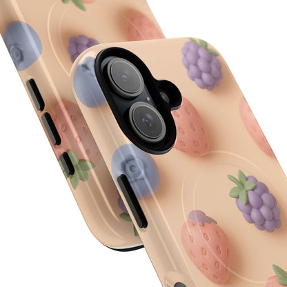 Fruitful 3D Strawberries Berries Tough Magnetic MagSafe Phone Case