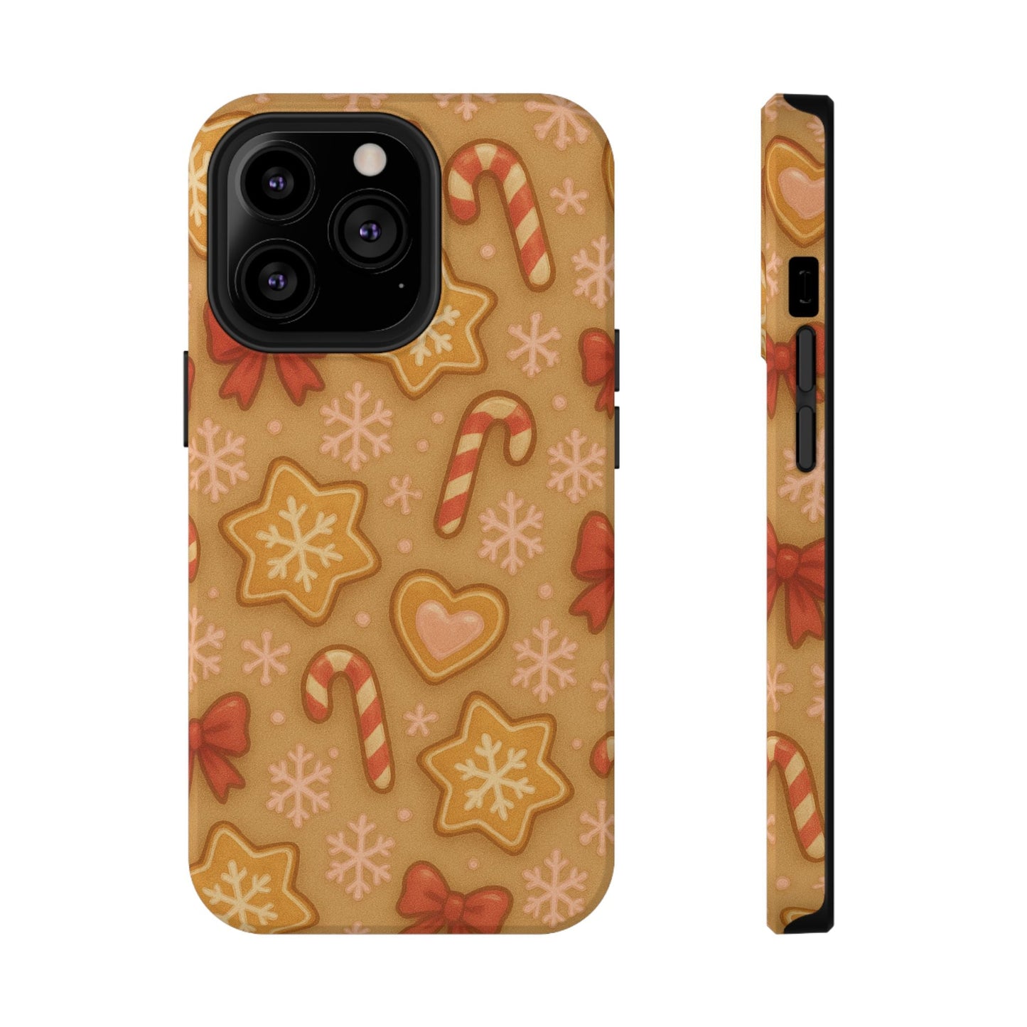 Candy Cane & Gingerbread Holiday iPhone Case — Impact-Resistant