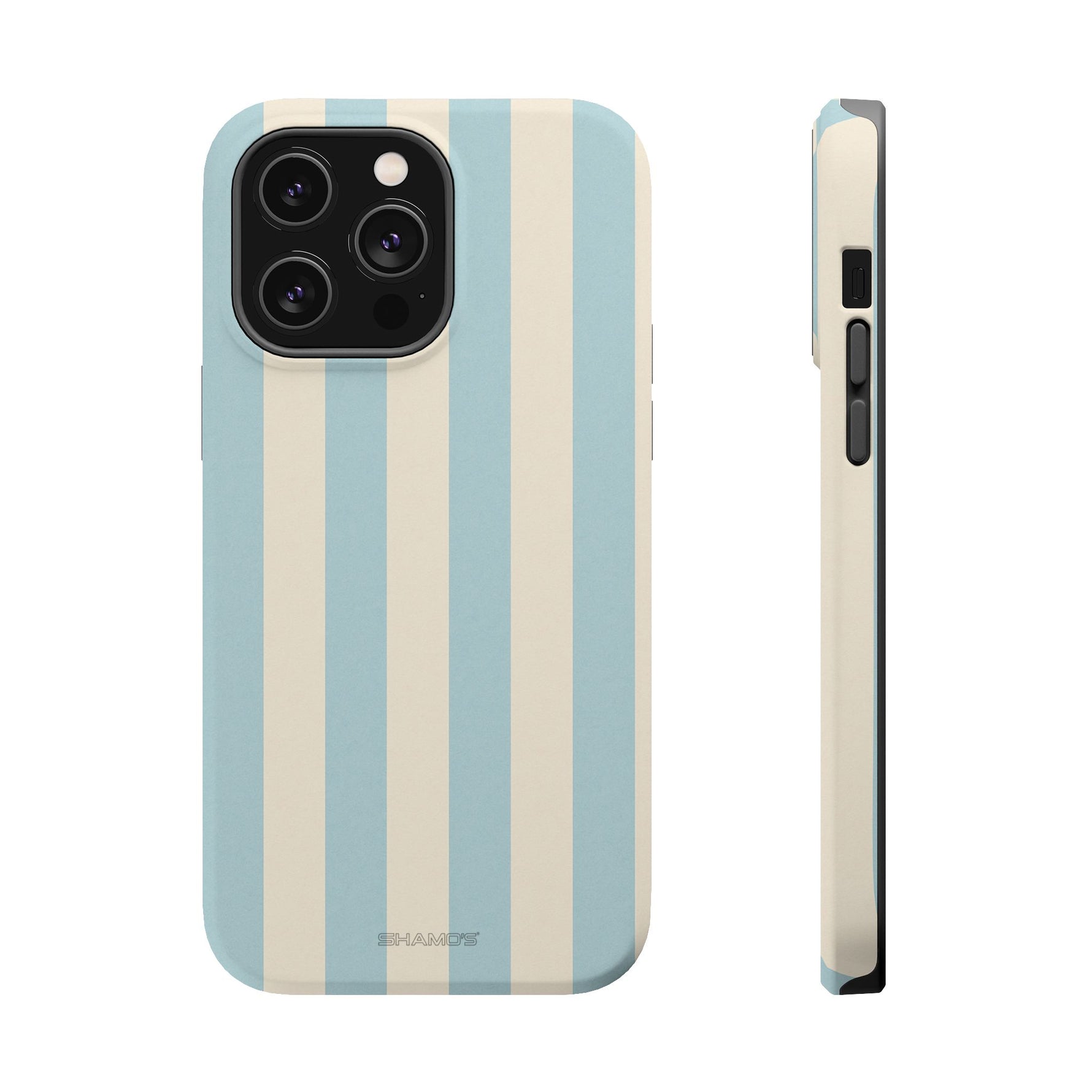 Blue Strips Pattern iPhone Case Compatible with MagSafe