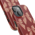 Holiday Red Bow iPhone Case — Impact‑Resistant iPhone Cover with MagSafe compatibility  Shamo's