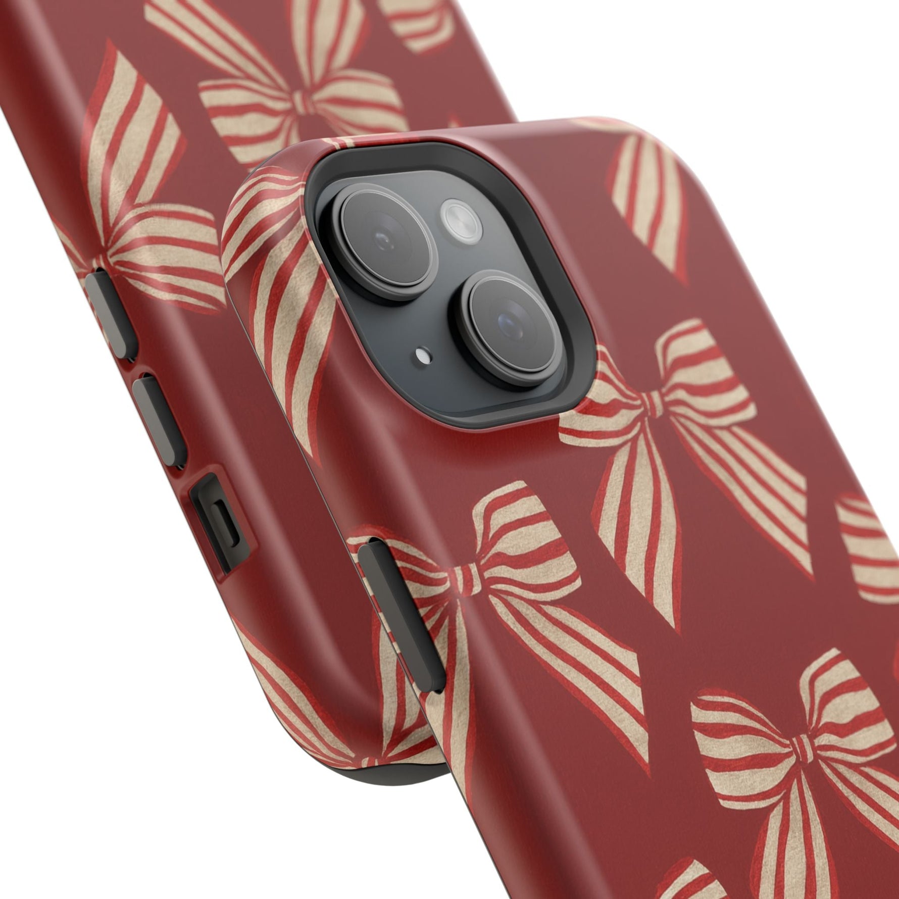 Holiday Red Bow iPhone Case — Impact‑Resistant iPhone Cover with MagSafe compatibility  Shamo's