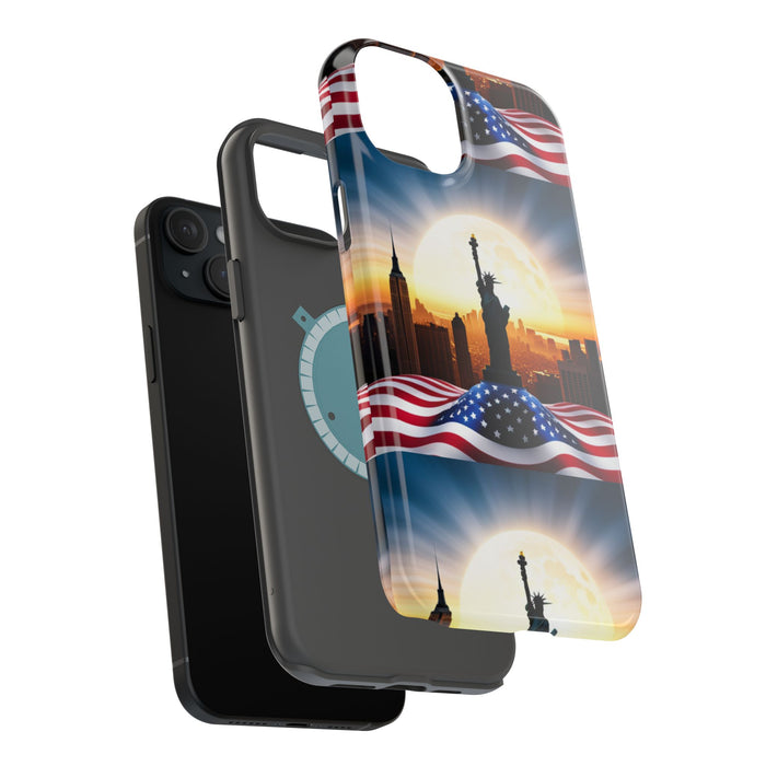 MagSafe American Flag Tough Phone Case: Show Your Patriotism in Style