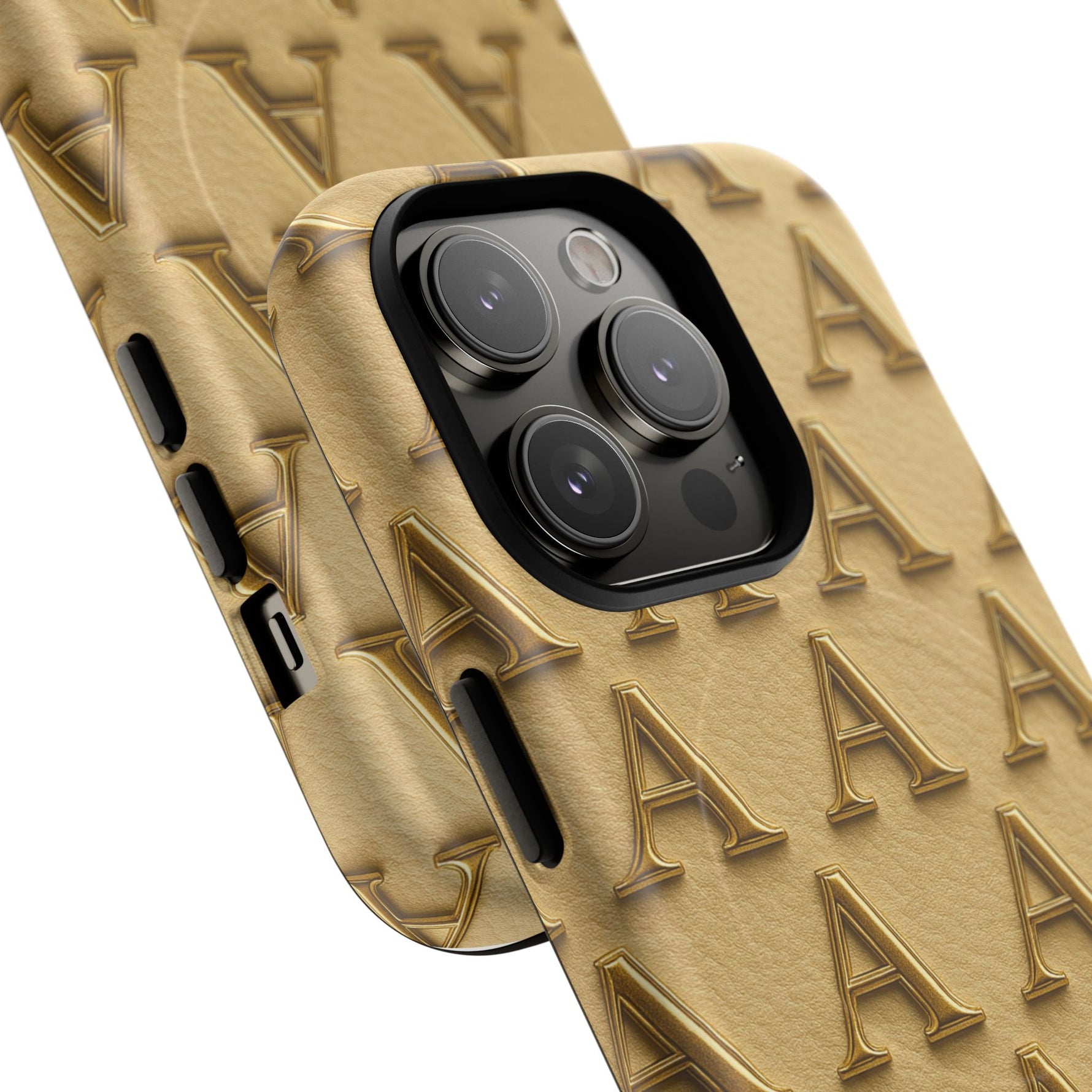 Gold Monogram 'A' iPhone Case with MagSafe  Shamo's