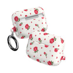 Floral Rose Pattern AirPod Case — Vintage Pink Rose Protective Cover - AirPods Pro Gen 1 / White / Glossy - Shamo's