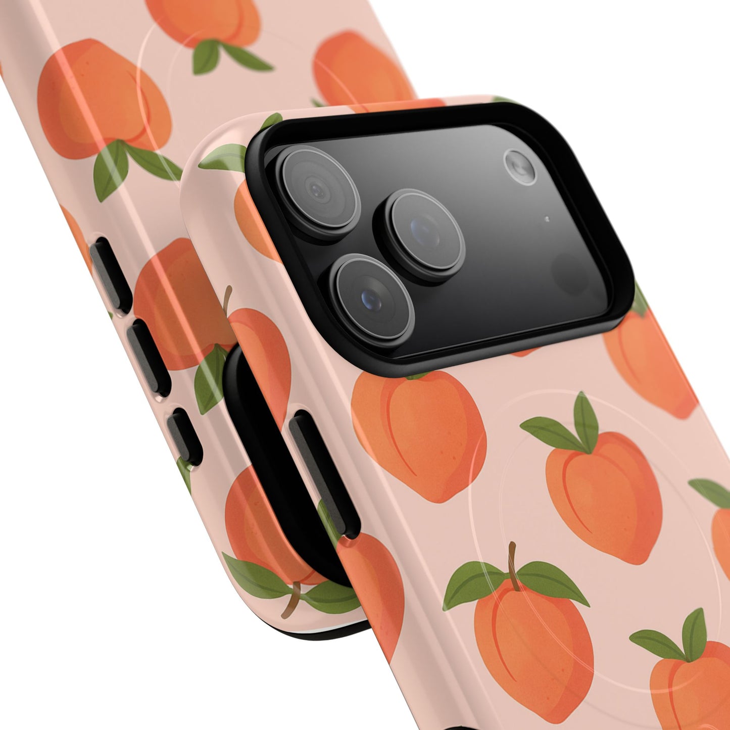 Peach Pattern Fruit Case for iPhone | MagSafe Compatible