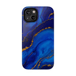 Blue Gold Marble Phone Case  Shamo's iPhone 14 / Glossy / Without gift packaging