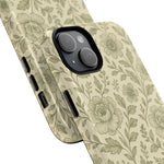 Sage Pattern Vintage Floral iPhone Case | Compatible with MagSafe - Shamo's