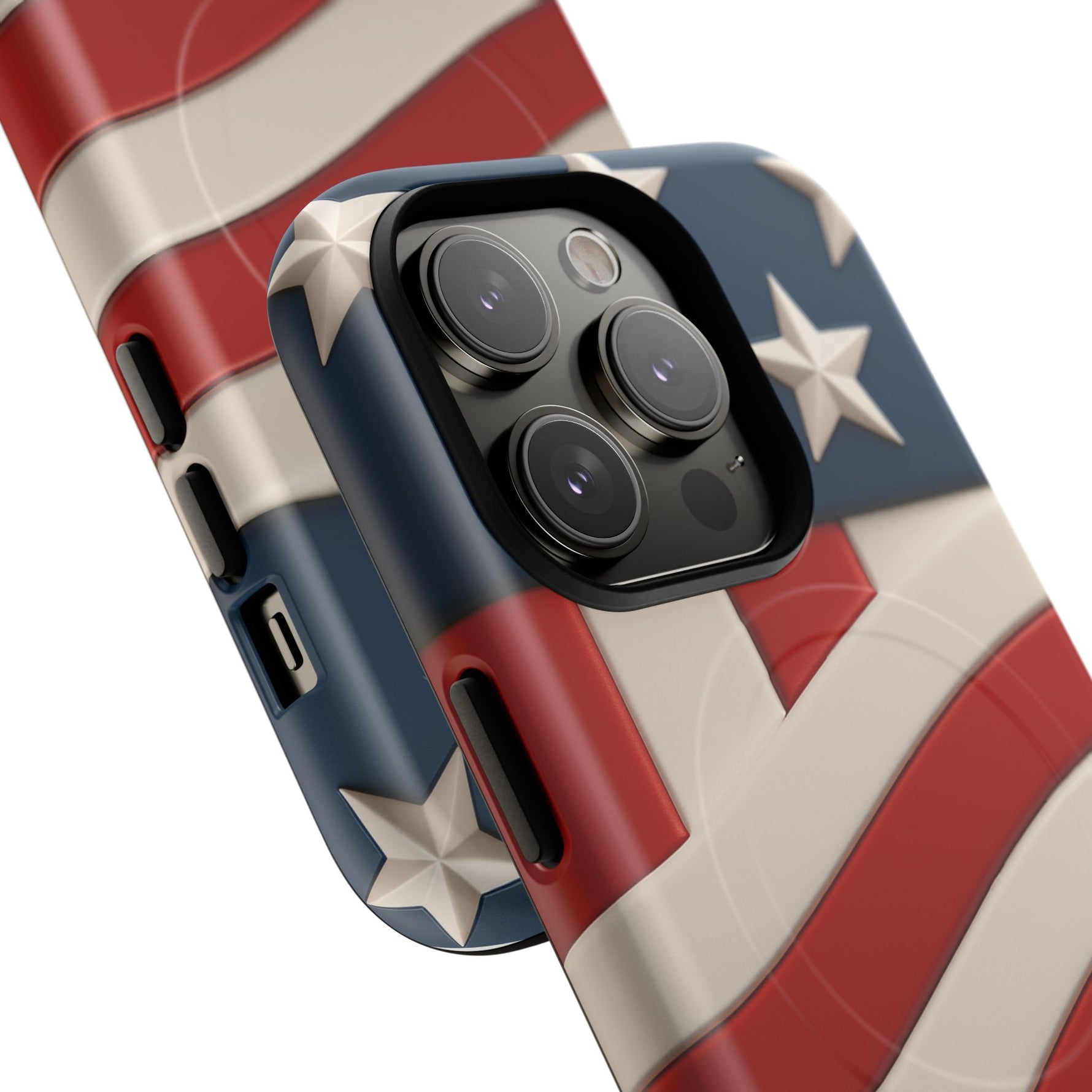Patriotic iPhone Cases - MagSafe Tough American Flag Design - Shamo's