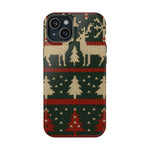 Holiday Reindeer Knit iPhone Case | compatible with MagSafe  Shamo's iPhone 15 Plus / Glossy