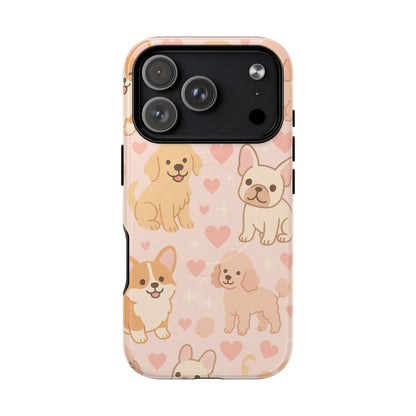 Puppies & Hearts iPhone Case compatible with MagSafe - Shamo's