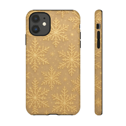 Golden Snowflake Holiday iPhone Case - Shamo's
