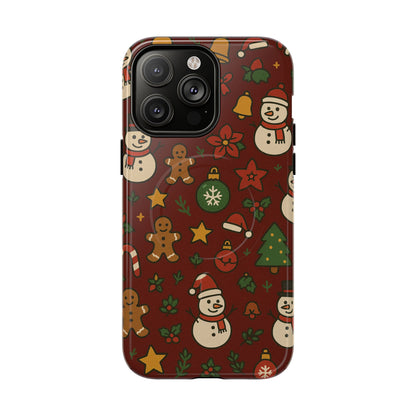 Snowman & Gingerbread Tough iPhone Case (MagSafe compatible)