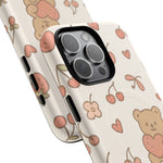 Teddy Berry Cozy Strawberry Pattern iPhone Case with MagSafe - Shamo's