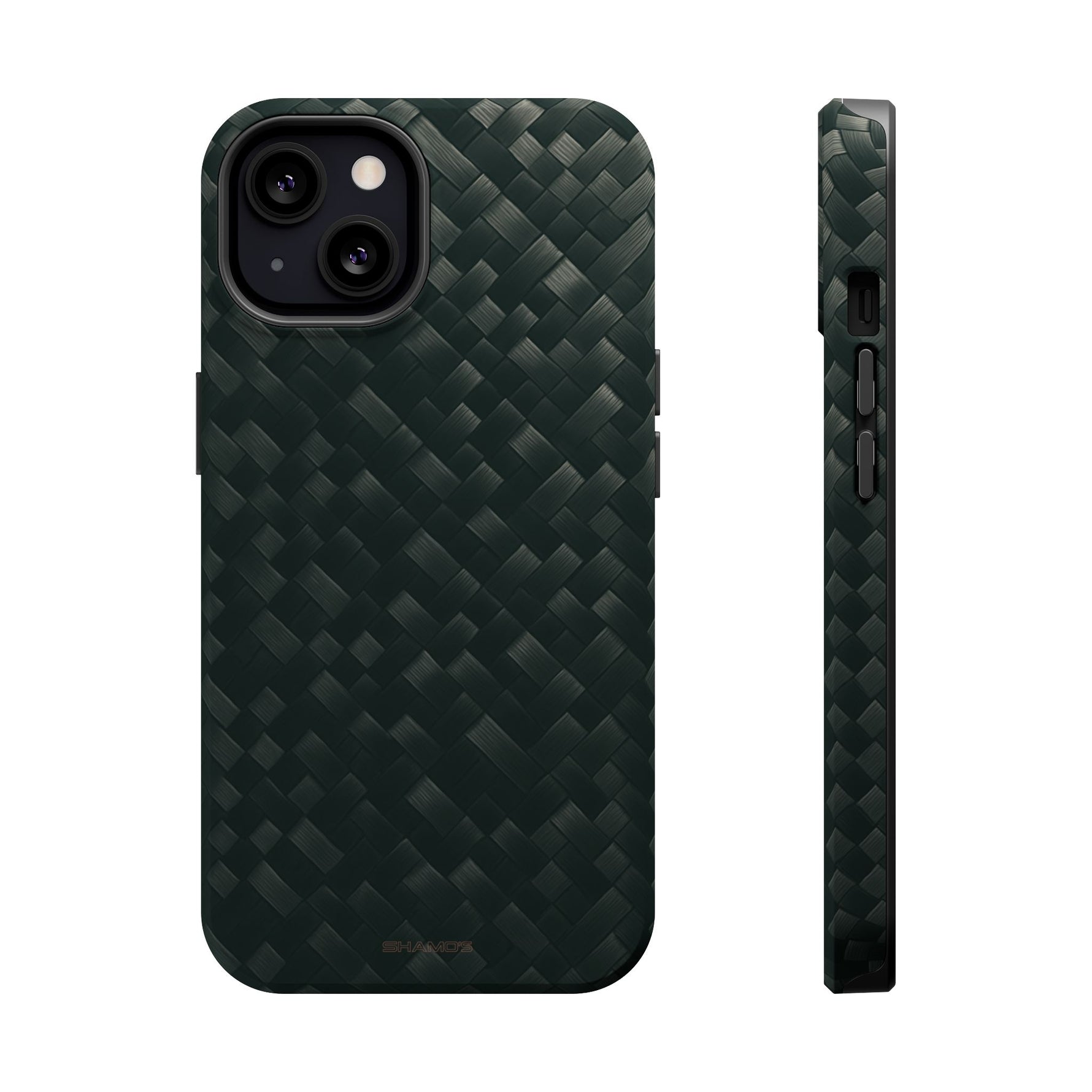 Dark Carbon Fiber Texture Magnetic Impact-Resistant iPhone Case | MagSafe compatible - iPhone 13 / Matte - Shamo's